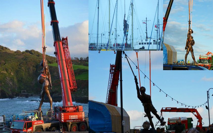 Sparrow Crane Hire craned Verity into position