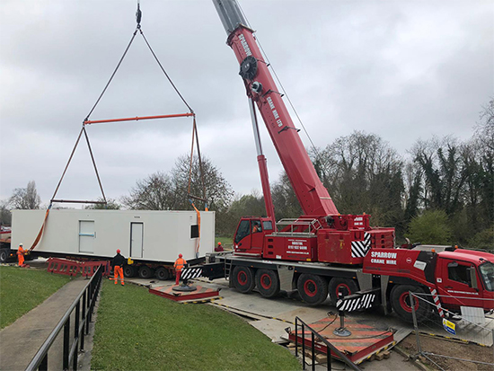 Sparrow crane lift BHR hospitals