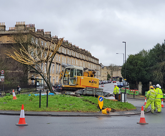 Sparrow crane sunflower