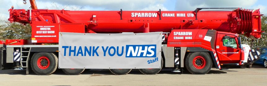 Sparrow Crane Hire Thank You NHS