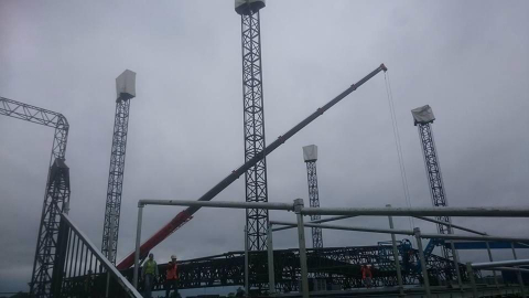 Glastonbury crane hire scaffold