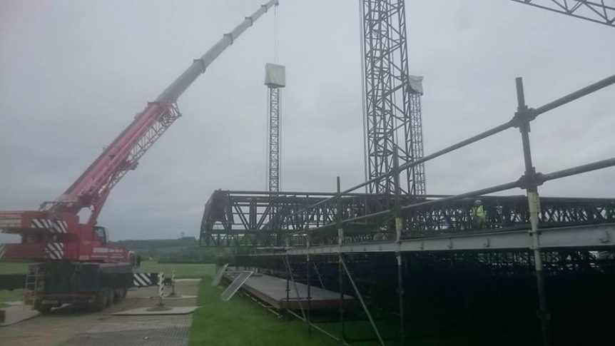 Glastonbury scaffold crane ift