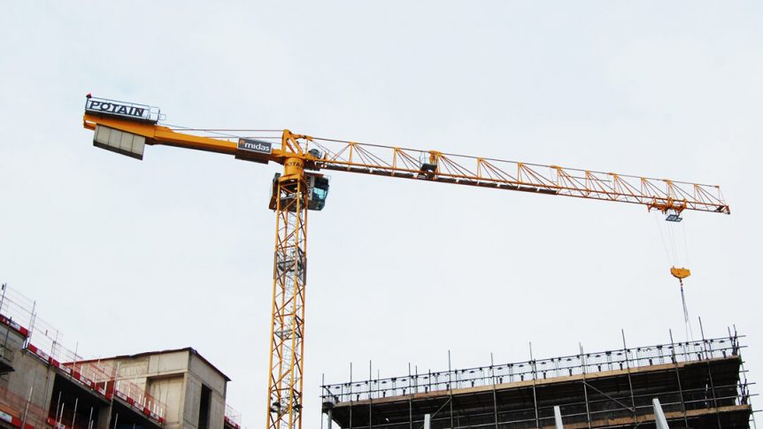 Roofing self erecting crane hire
