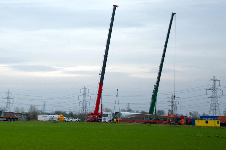 Crane lift Magor South Wales 