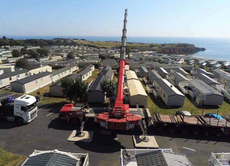 Caravan Crane Lift Sparrow Crane Hire