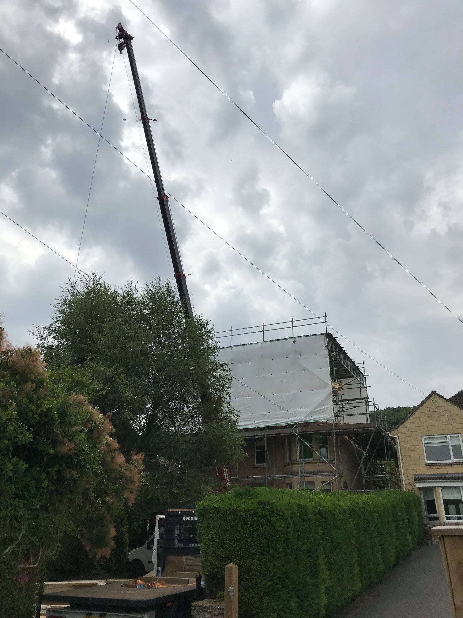 crane lift loft conversion