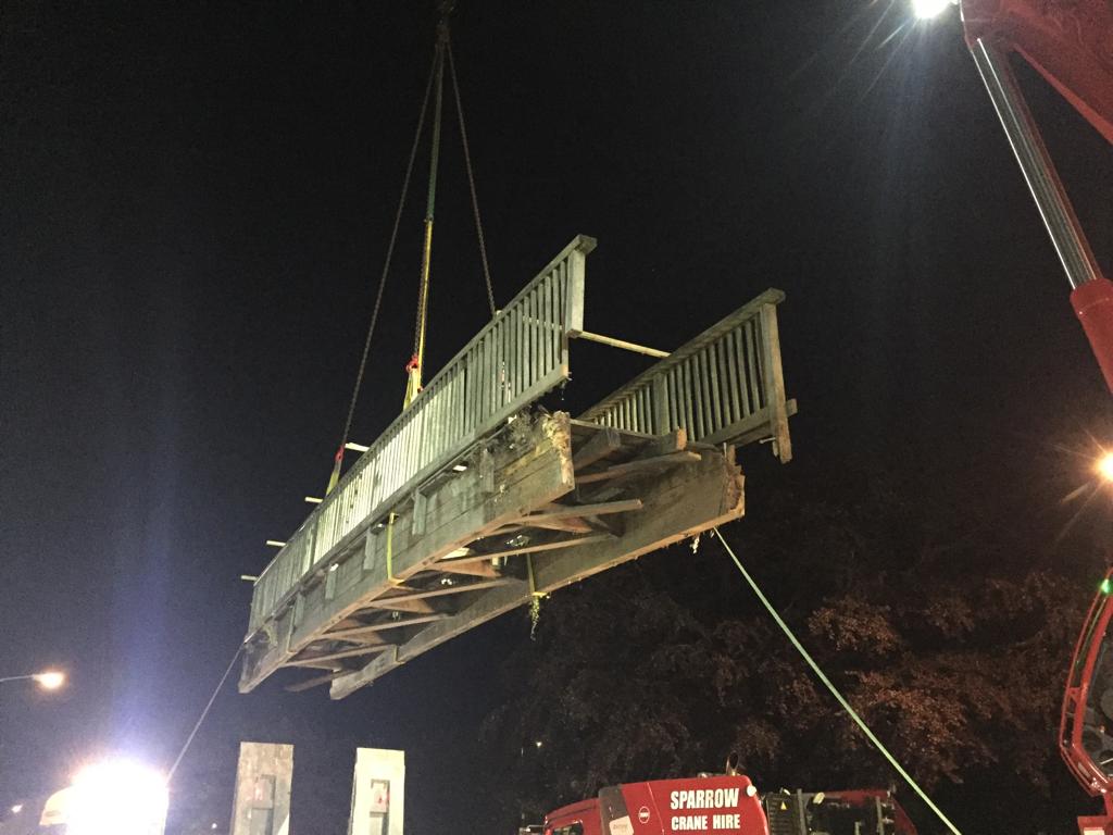 footbridge demolition