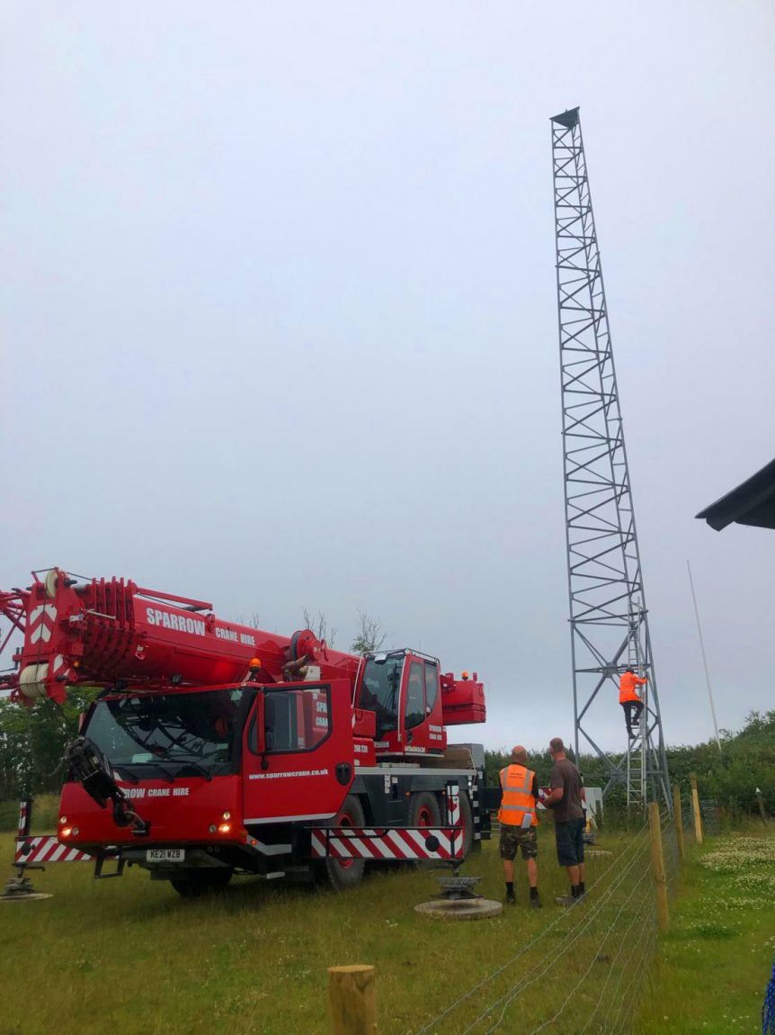 crane hire internet tower