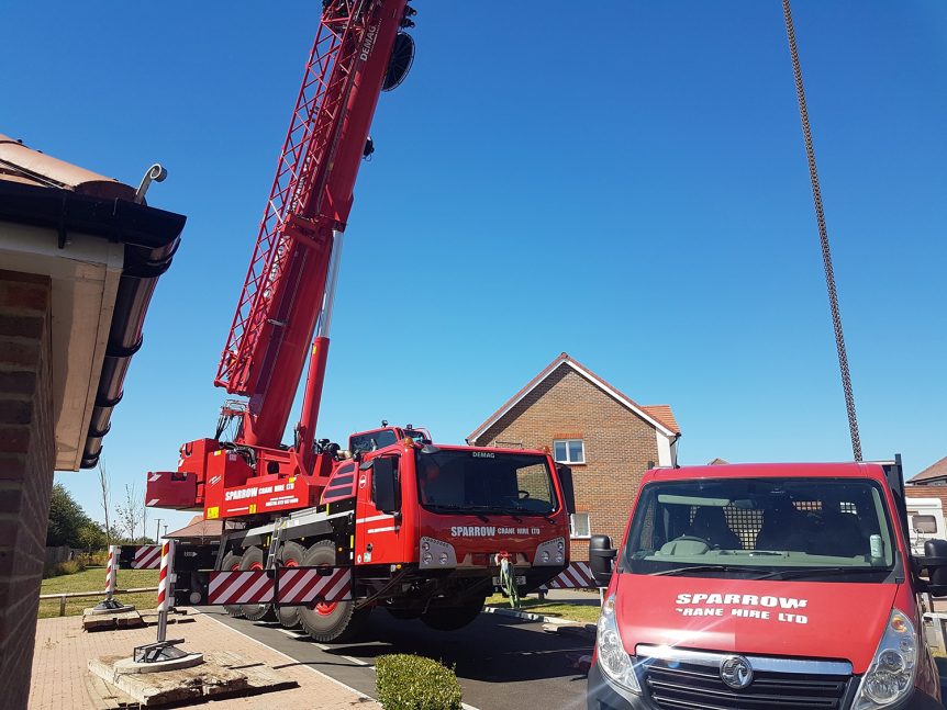 sparrow crane hire trailer