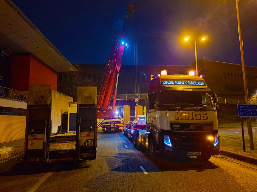 crane lift Boots the Chemist