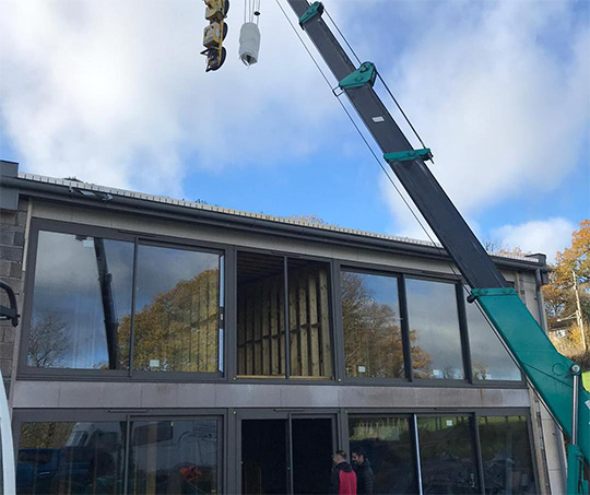 spider crane glass fitting