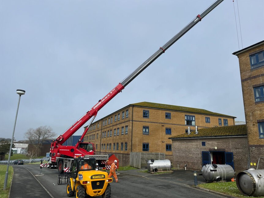 HMS Raleigh Torpoint Tadano 2.040-1 Crane Hire