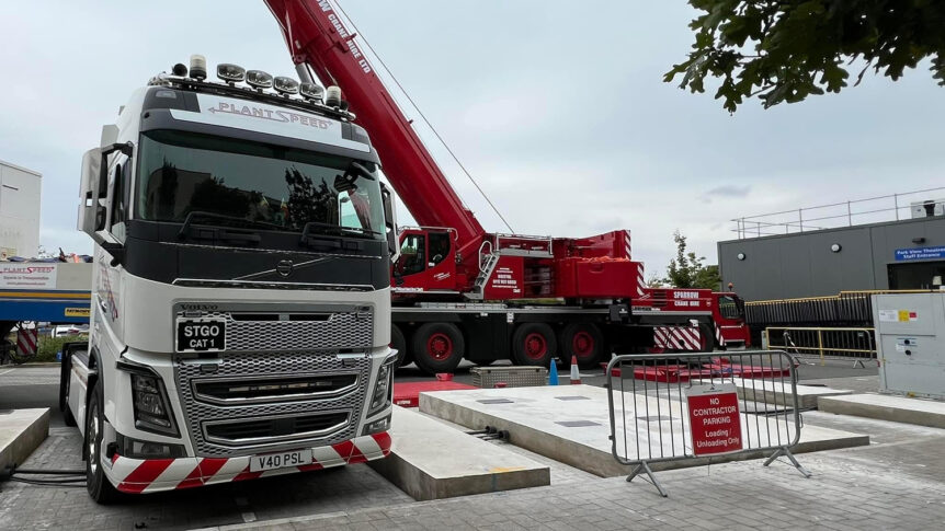 crane hire Cossham hospital