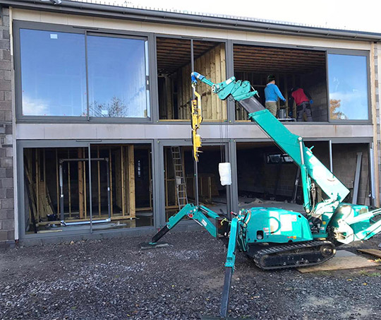 spider crane glazing