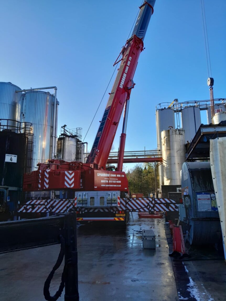 Crane Hire Cinderford silos
