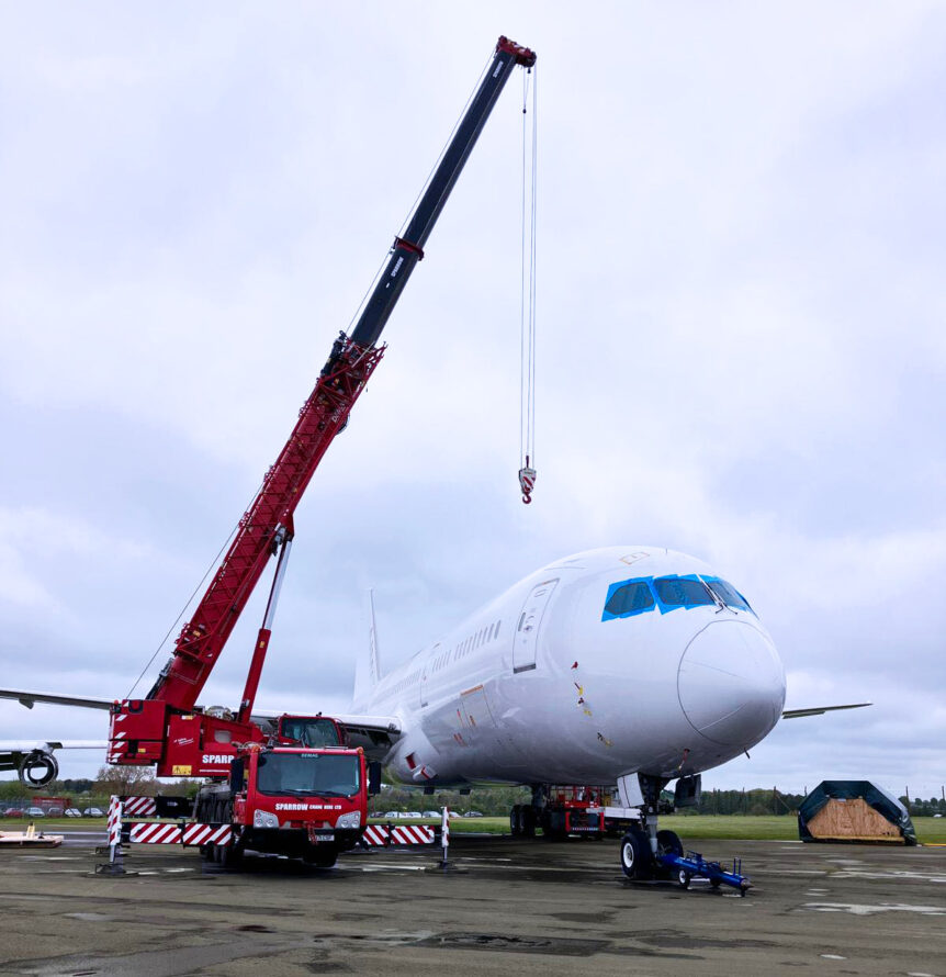 crane hire Cotswold airport