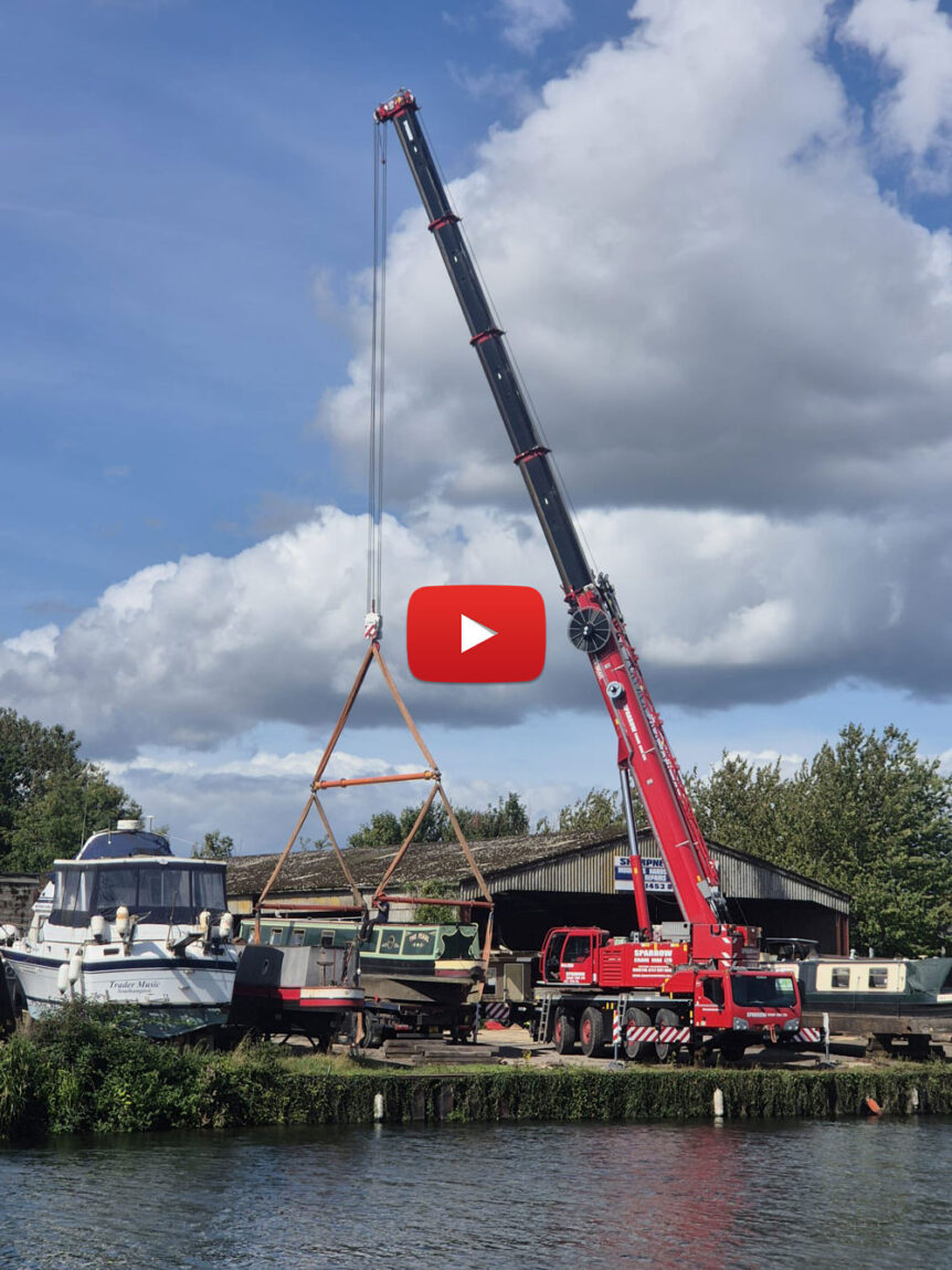 crane lift sharpness narrowboat