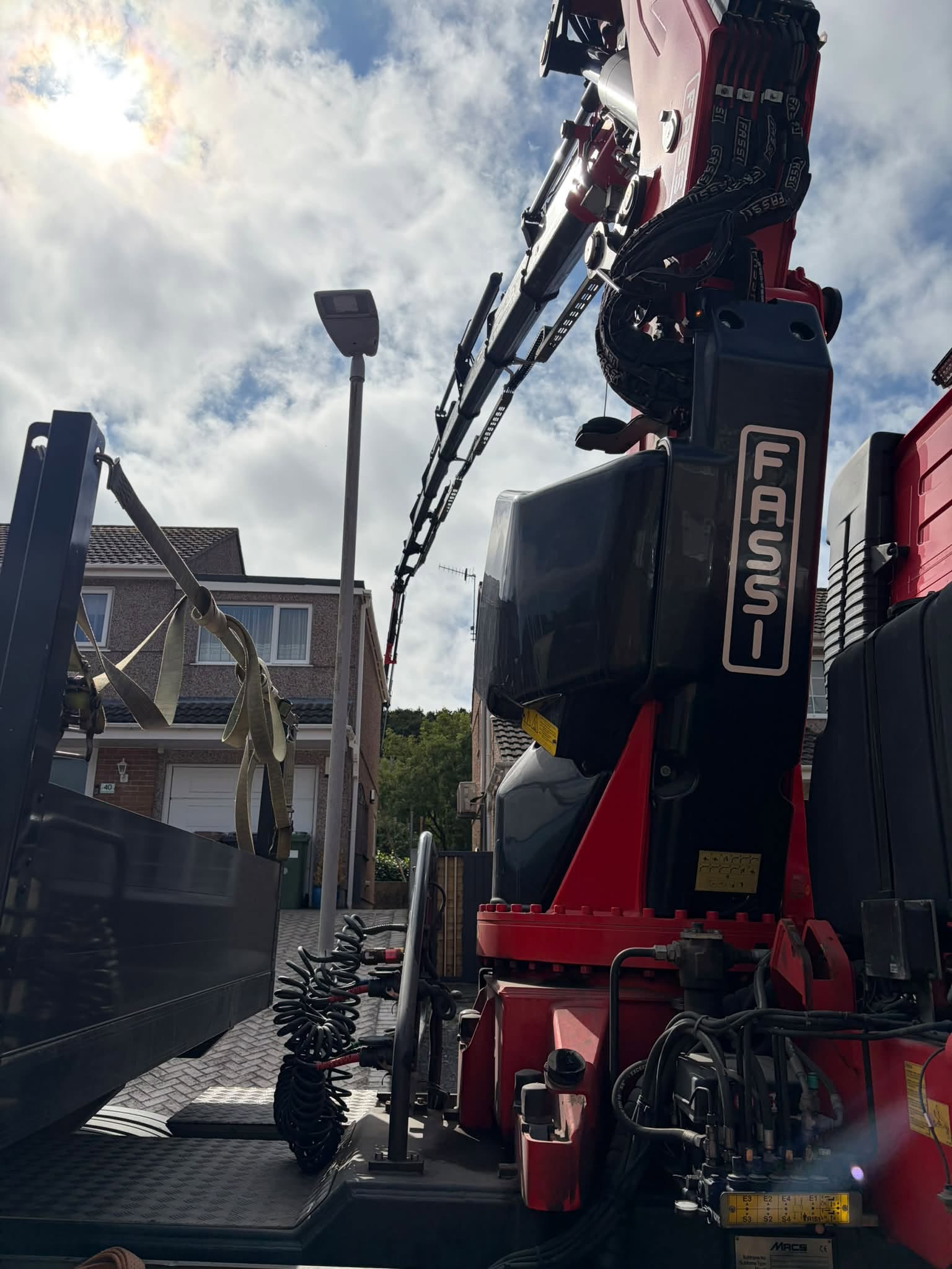 Fassi Hiab crane hire lorry in Plymouth